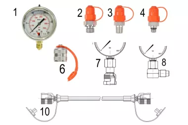 Měřicí sady pro hydrauliku s tlakovými hadicemi