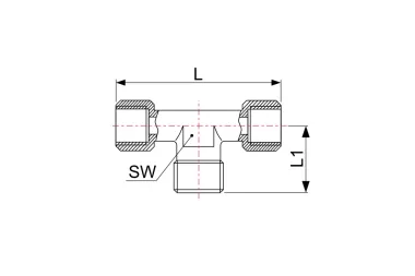 Mosazná T-kus BSP 63 bar -10°C až +90°C