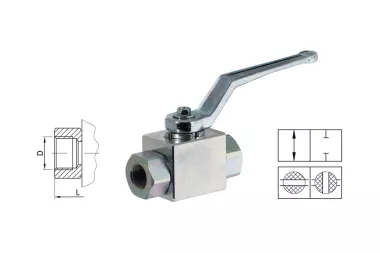 Dvoucestný hydraulický ventil s vnitřním závitem NPT, typ BKH