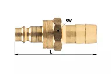 Dvoustranné rychlospojky pro hadice z mosazi Eurostandard DN 72