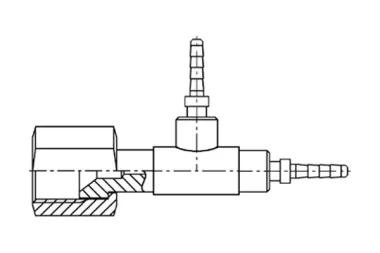 Adaptér - T-kus &quot;L&quot;, mosaz, typ FR105